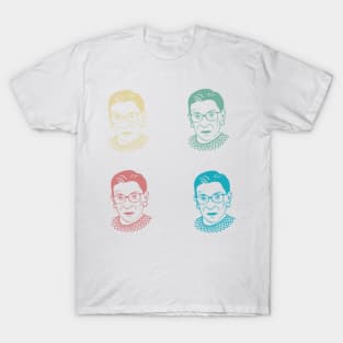 RBG Ruth Bader Ginsburg Supreme Court Justice Vintage Retro Dissent Collar T-Shirt